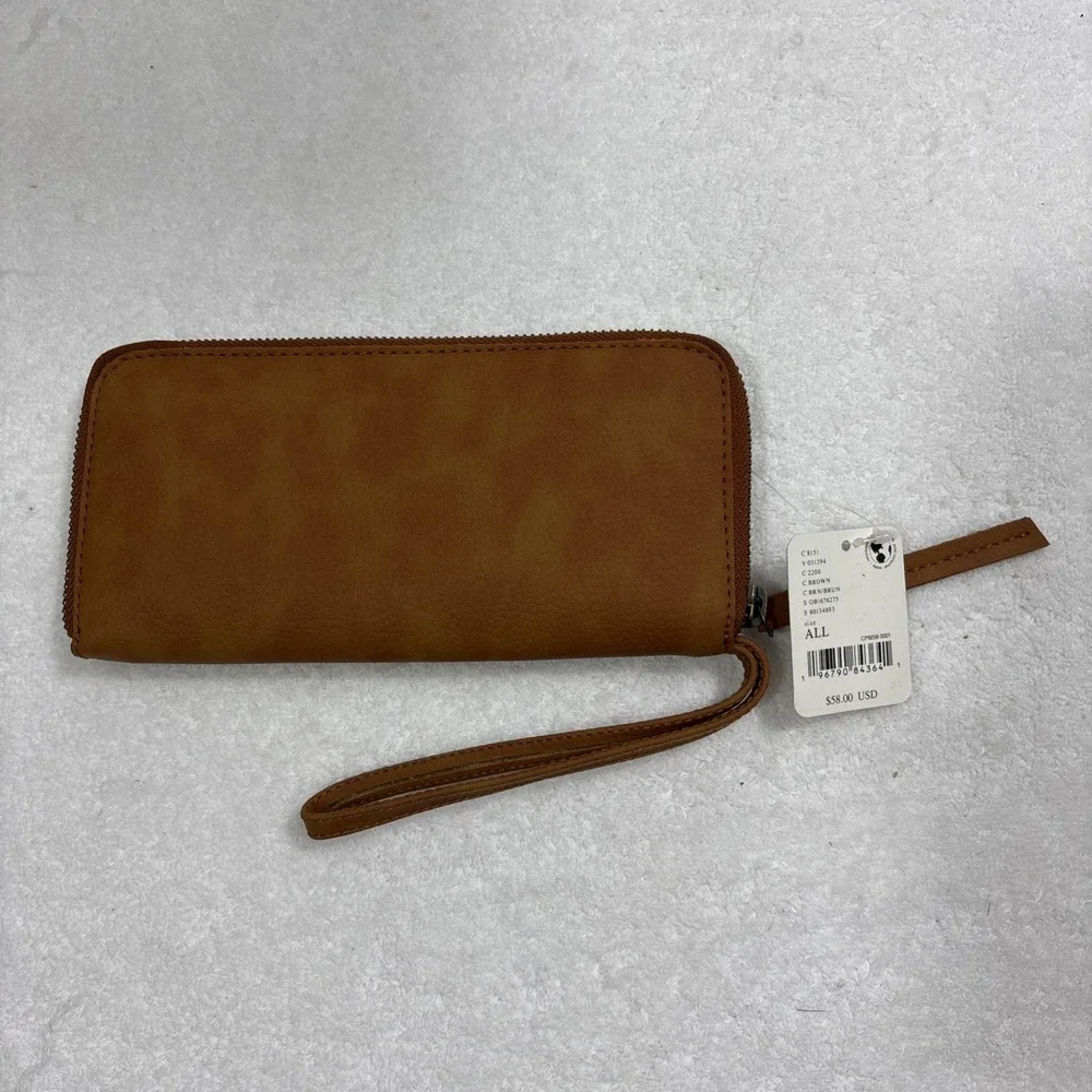 Free People Distressed Vegan Leather Continental Wallet Wristlet NWT MSRP $58
